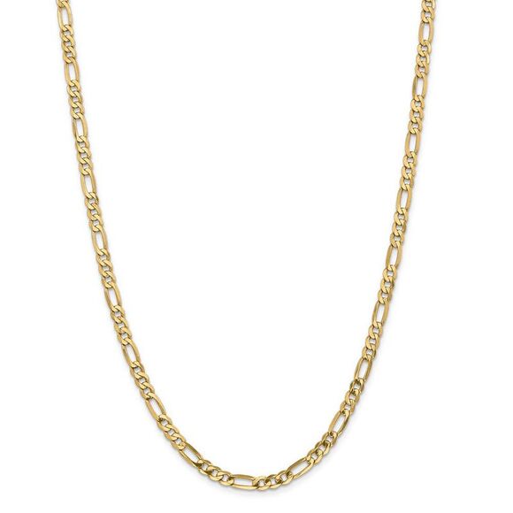 4.75mm, 14k Yellow Gold, Flat Figaro Chain Necklace, 24 Inch - Picture 3 of 8